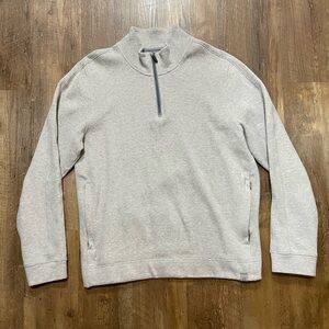 Mack Weldon Prime Cotton Half Zip in Sand Heather Men’s X-Large